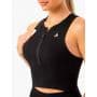 Ženski Tank Top Zip Up Reflex Black - Ryderwear