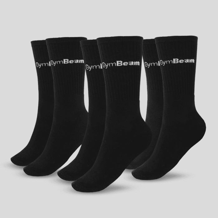Čarape 3/4 Socks 3Pack Black - GymBeam