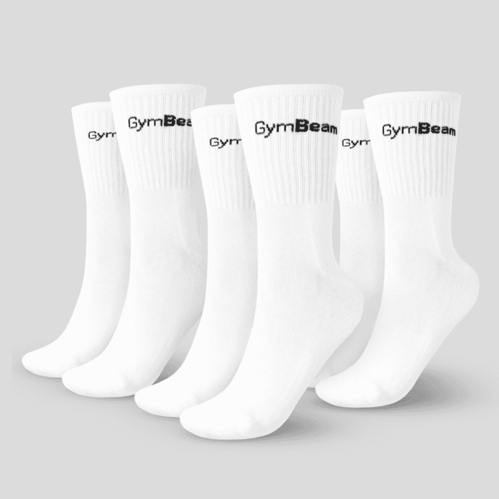 Čarape ¾ Socks 3Pack White - GymBeam