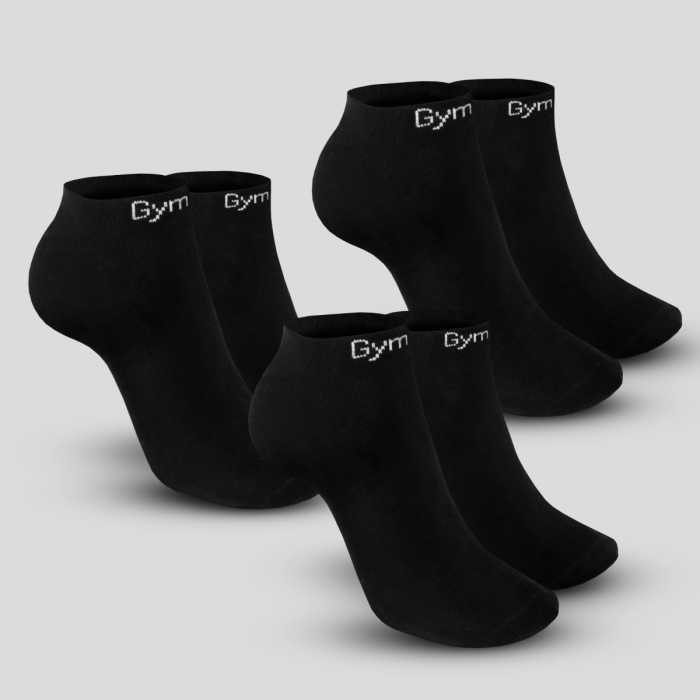 Čarape Ankle Socks 3Pack Black - GymBeam