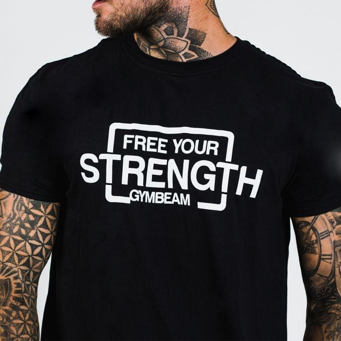 Majica Free Your Strength Black White - GymBeam