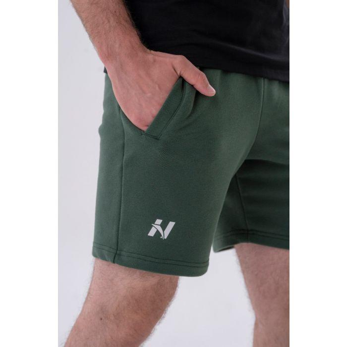 Muške kratke hlače Relaxed-fit Dark Green - NEBBIA