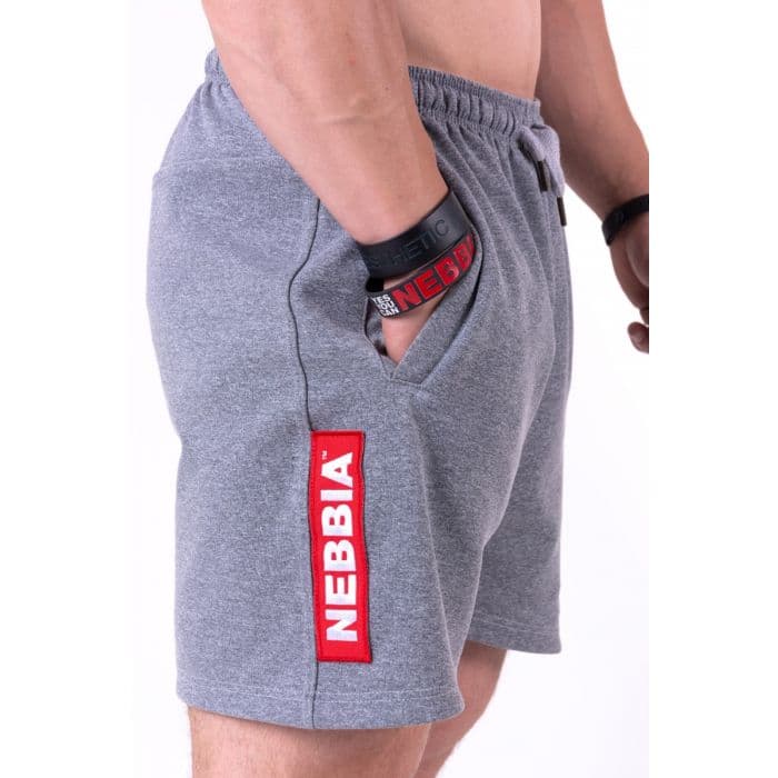 Muške kratke hlače Red Label Grey - NEBBIA