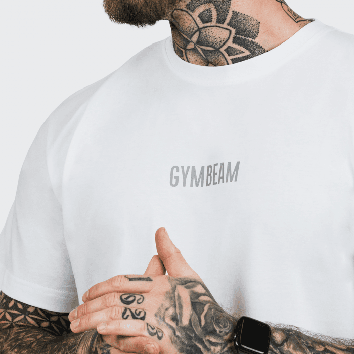 Majica kratkih rukava FIT White - GymBeam