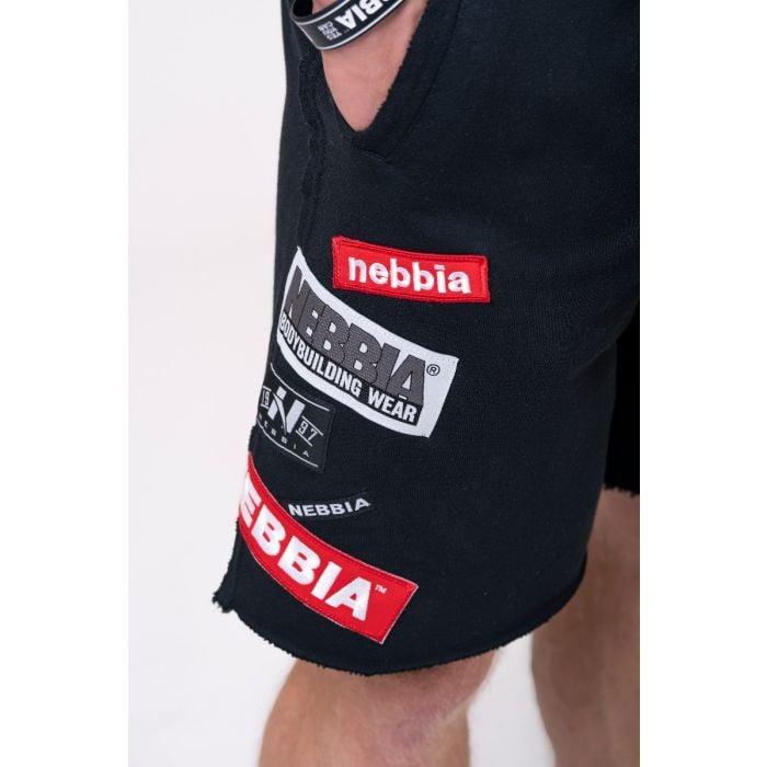Muške kratke hlače Logo Tapping Black - NEBBIA
