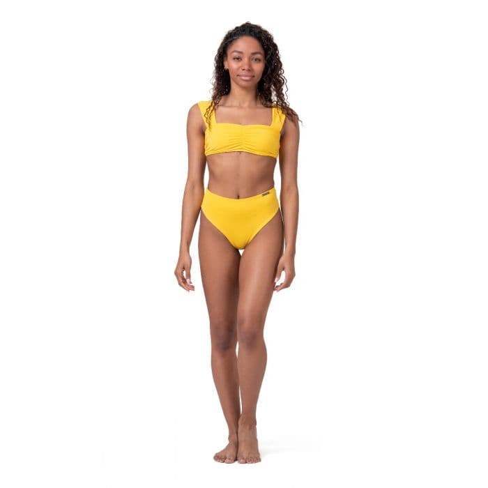 Miami Retro Bikini Top Yellow - NEBBIA
