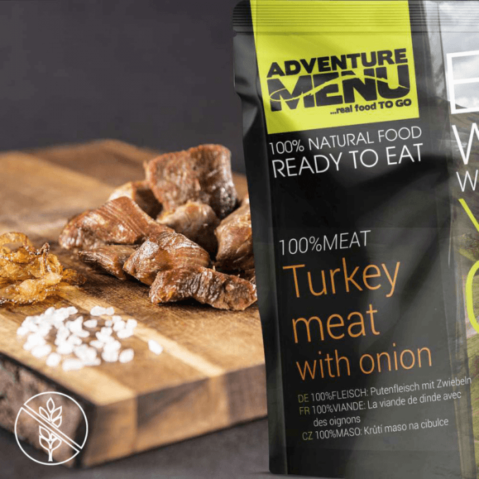 Turkey meat with onion - Adventure Menu