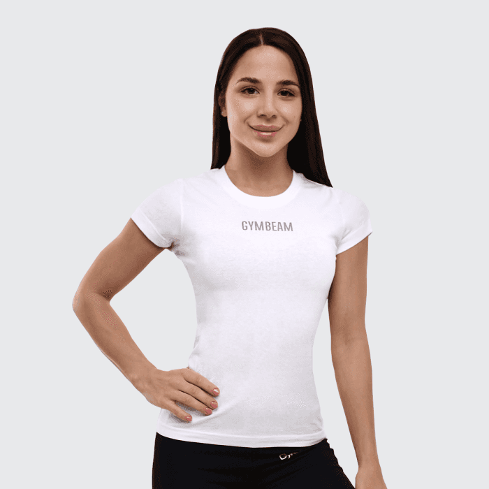 Women‘s T-shirt FIT White - GymBeam