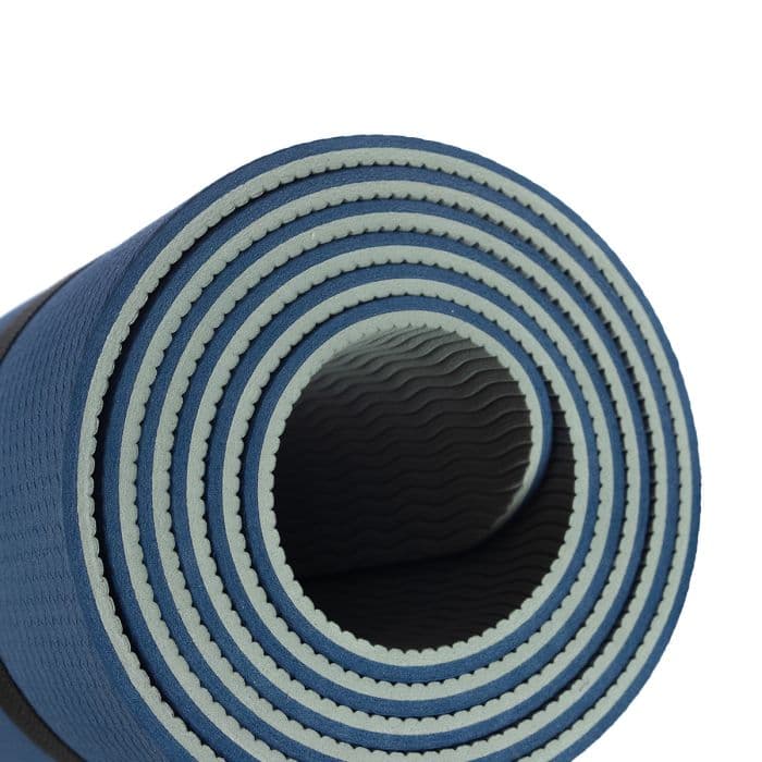 Podloga za vježbanje Dual Yoga Mat Grey/Blue - GymBeam
