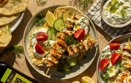 Fitness recept: Souvlaki s pitou a tzatziki