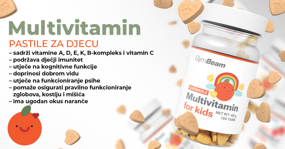 Multivitamin pastile za djecu - GymBeam