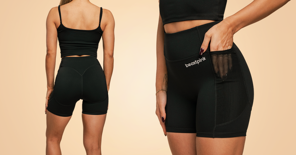 Ženske kratke hlače Breeze crne - BeastPink