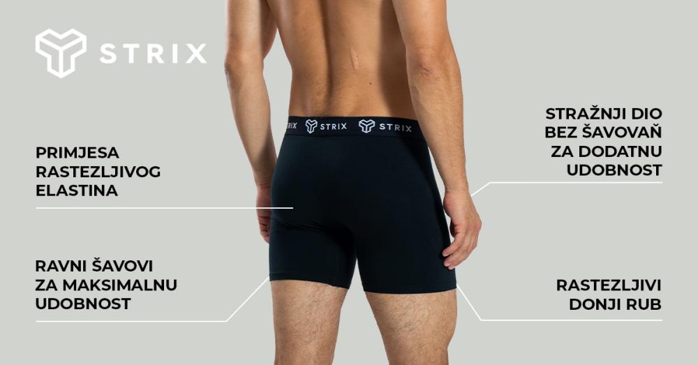 Muške Essential 2Pack crne bokserice - STRIX