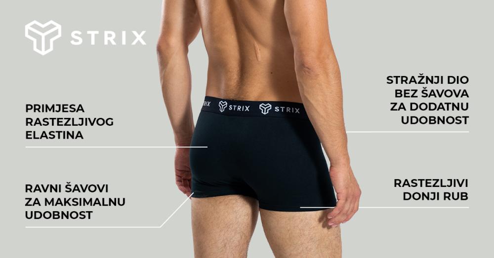 Muške Essential 2Pack crne bokserice - STRIX