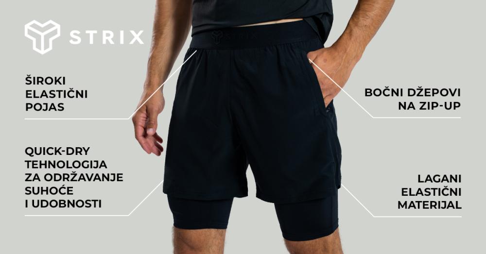 ULTRA 2u1 kratke hlače Agave - STRIX