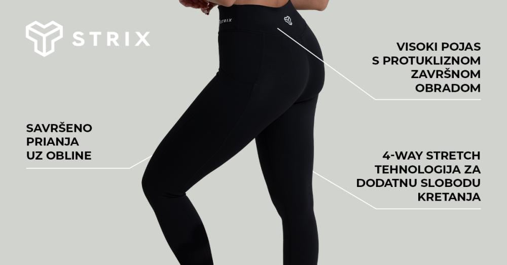 Ženske tajice ZOA crne - STRIX