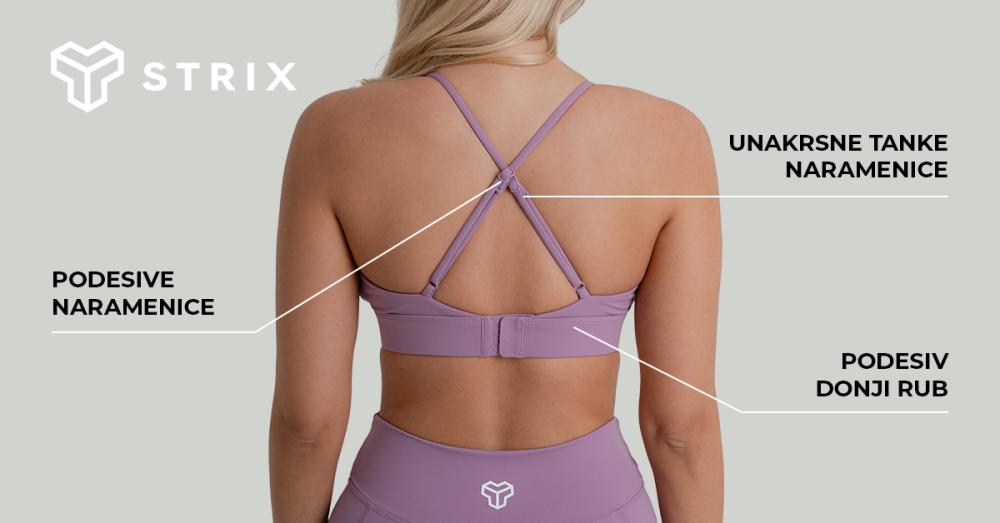 ZOA trokutasti sportski grudnjak crni - GymBeam