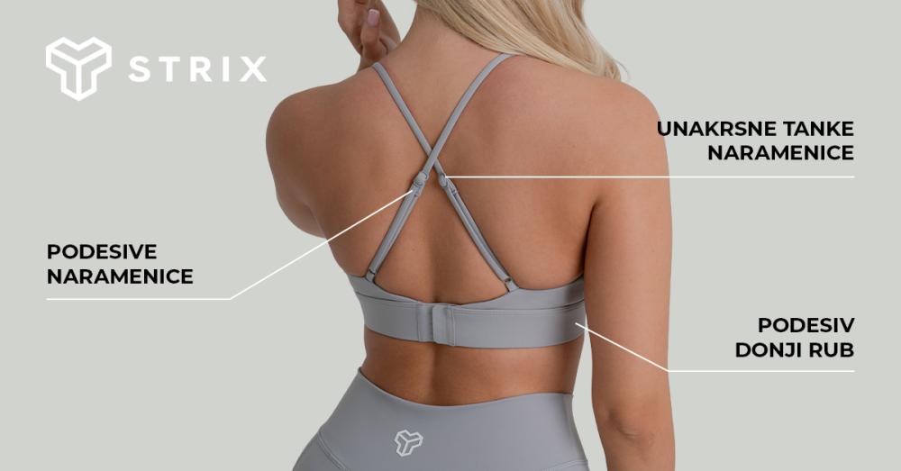 ZOA trokutasti sportski grudnjak crni - GymBeam