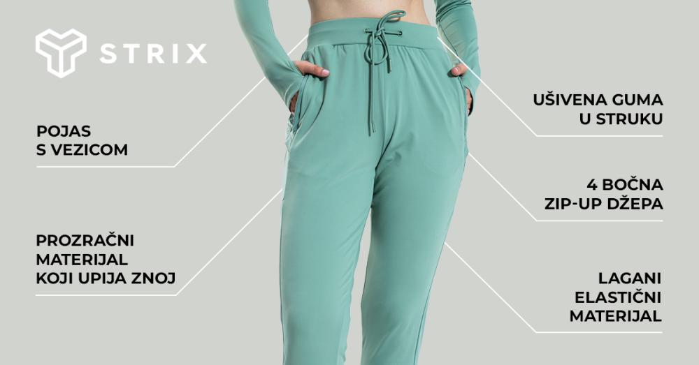 Ženske ULTRA crne sportske hlače - STRIX