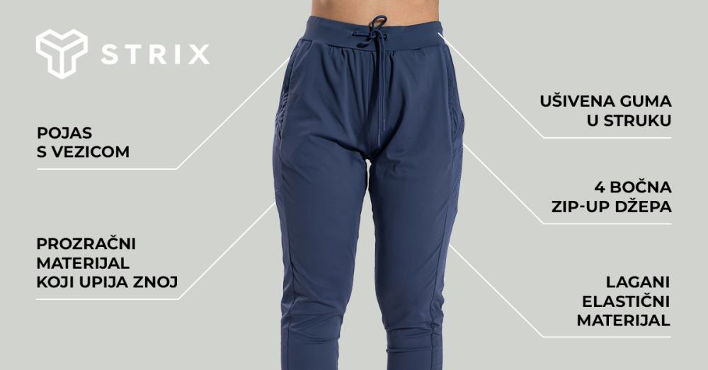 Ženske ULTRA crne sportske hlače - STRIX