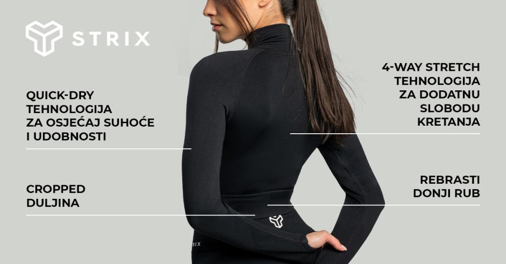 Ženska bešavna skraćena majica s mahovinom - STRIX