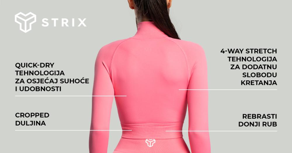 Ženska bešavna skraćena majica s mahovinom - STRIX