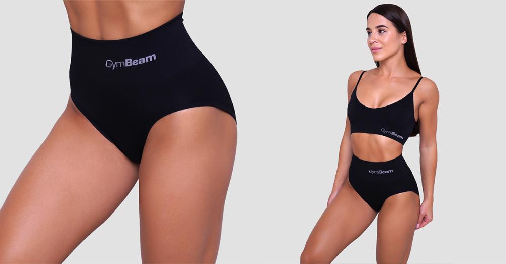 Visoke gaćice 2 pakiranja crne - GymBeam 