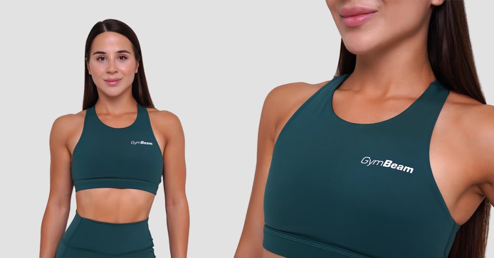 Ignite Sports Bra Dark Green - GymBeam 