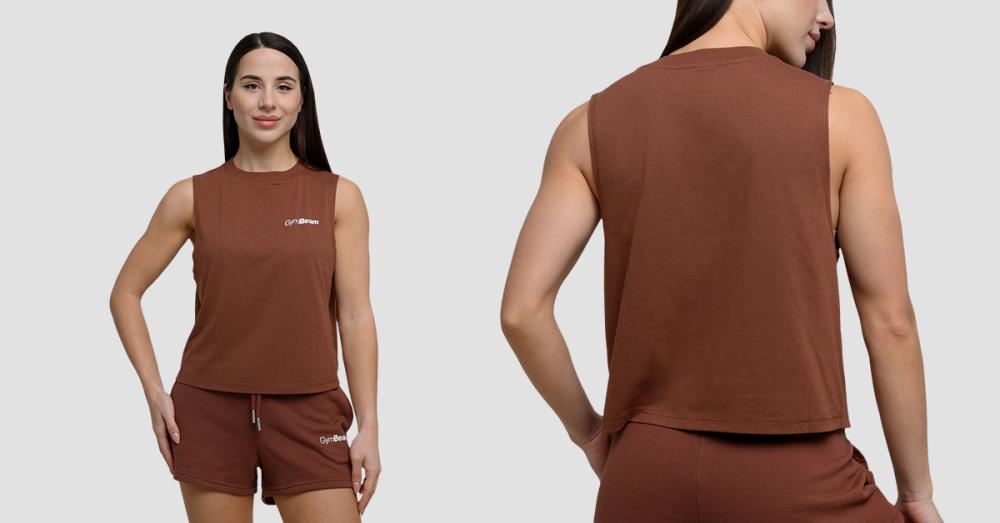 Ženska agilna majica bez rukava Desert - GymBeam