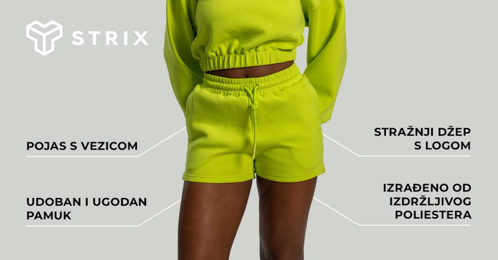 Ženske kratke hlače Lunar Chartreuse - STRIX