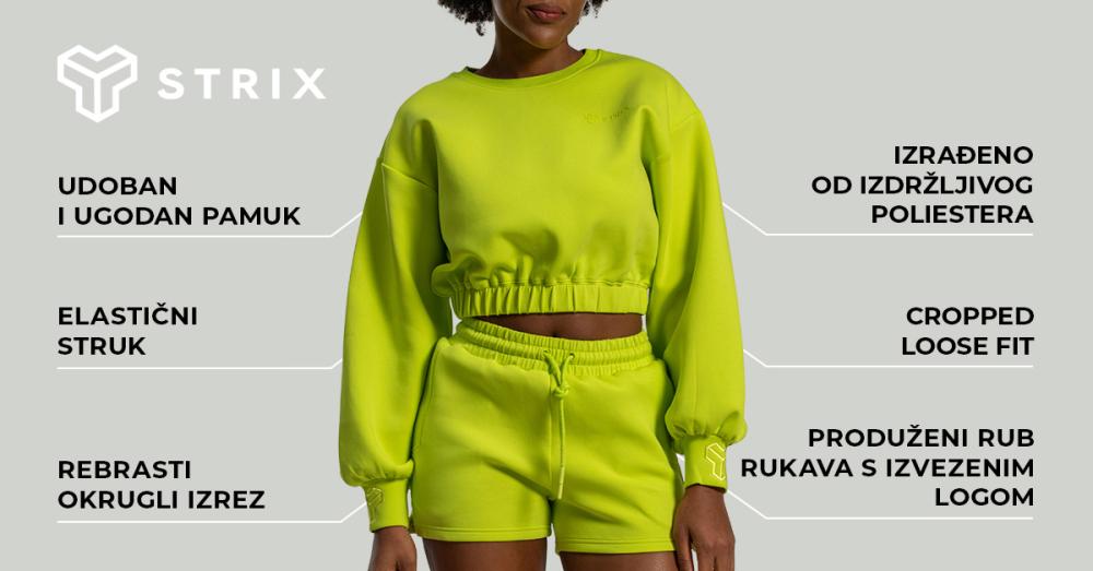 Women's Lunar Cropped Jumper Chartreuse - STRIX