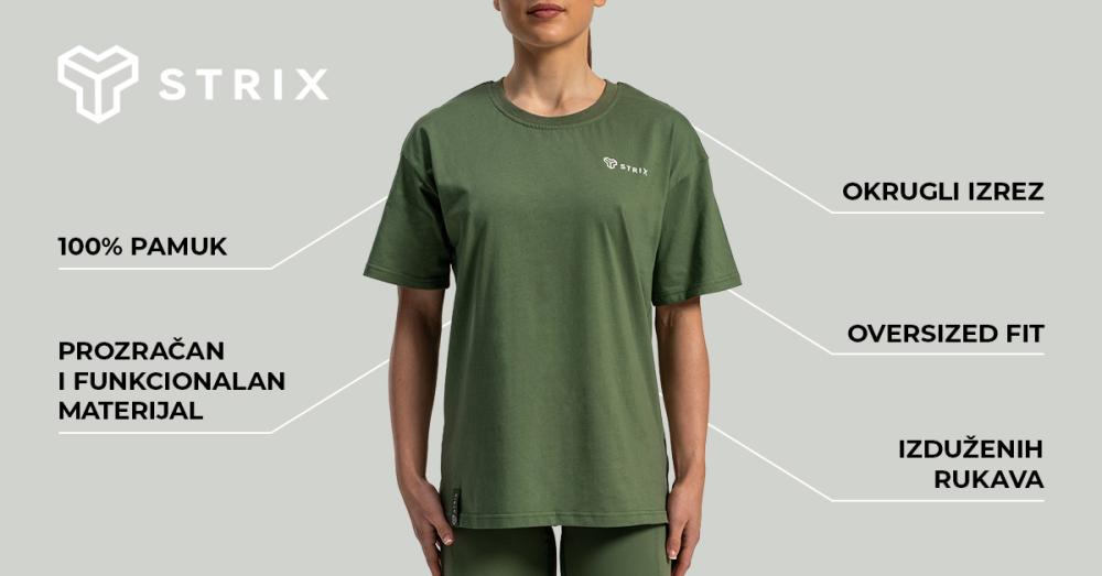Women's Lunar Oversized Tee Cedar Green - STRIX