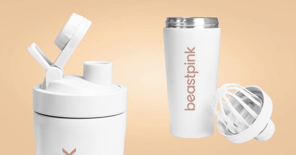 Čelični shaker 650 ml bijeli - BeastPink