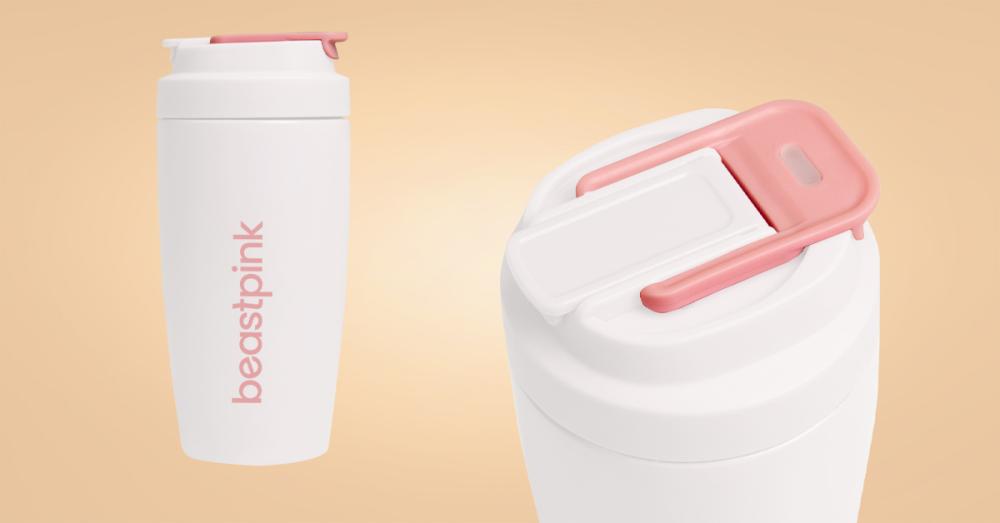 Termo čaša 500 ml Bijela - BeastPink