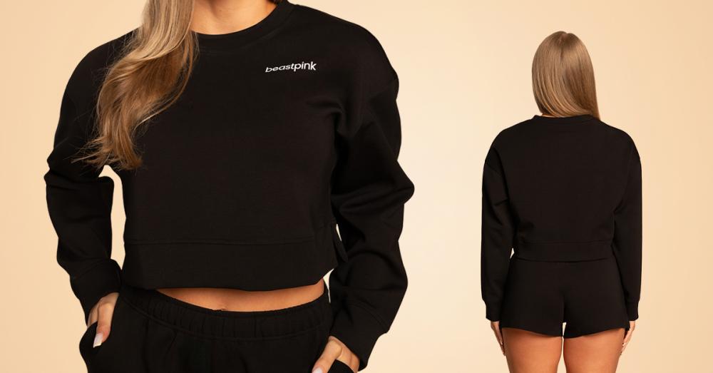 Ženska crna majica s kapuljačom Grace - BeastPink