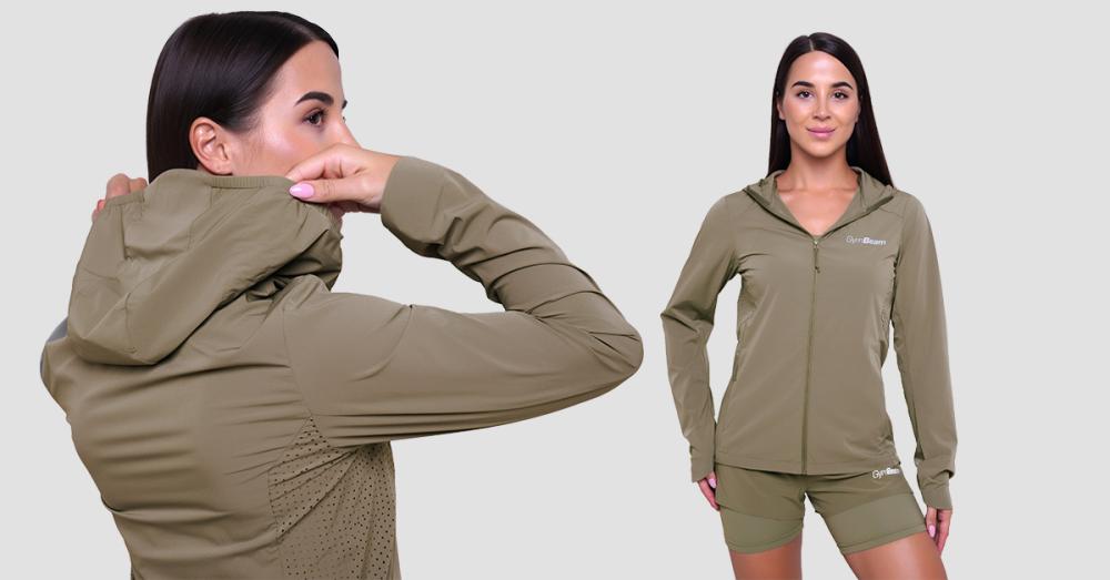 Ženska Pulse jakna za trčanje Vetiver - GymBeam