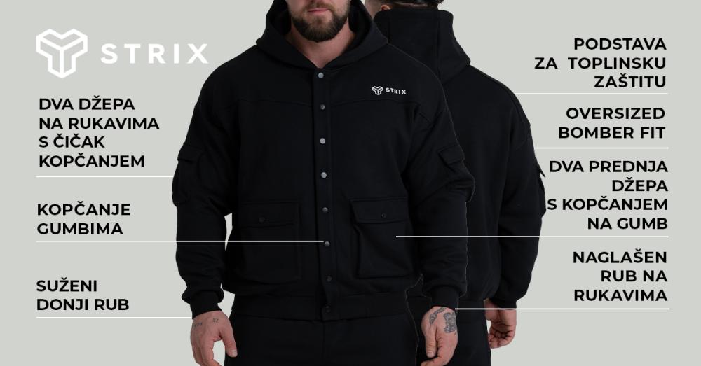 ZOA Opuštena jakna Crna - STRIX