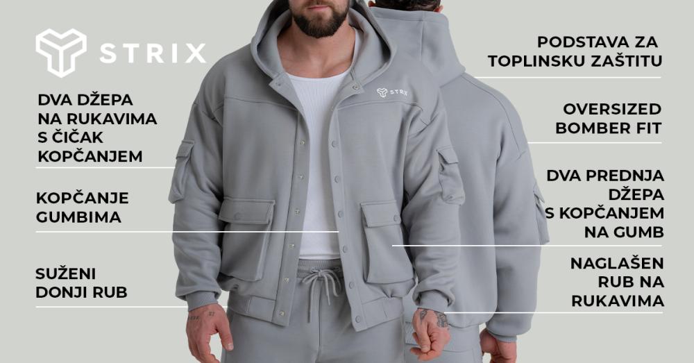 ZOA Opuštena jakna Crna - STRIX