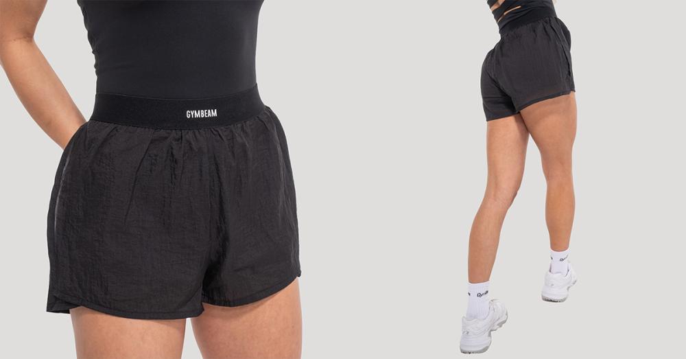 Women‘s Flow Shorts Black - GymBeam