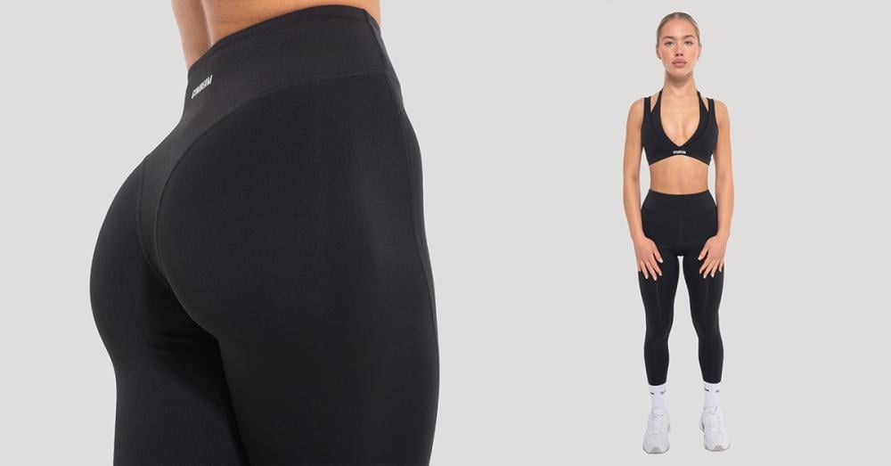 Women’s Flow leggings Black - GymBeam