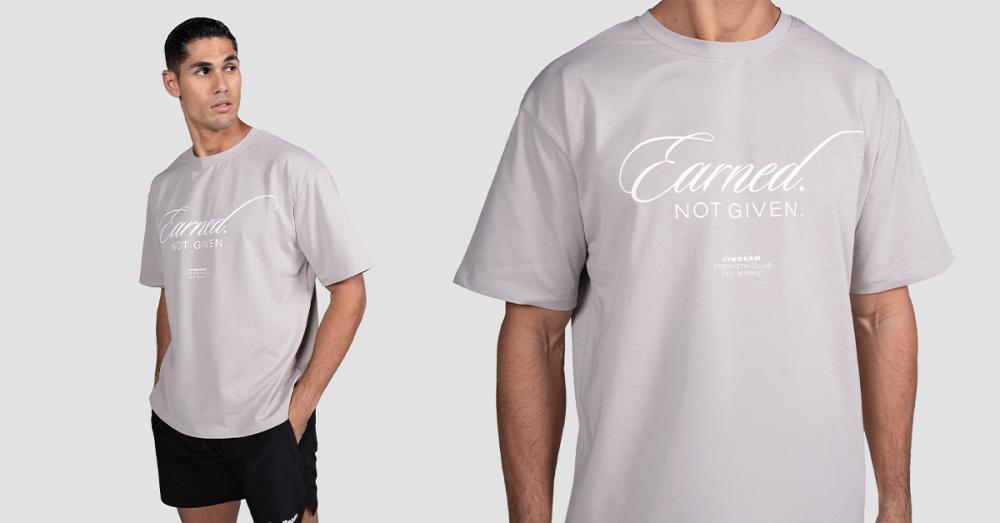 Earned T-shirt Gray - GymBeam