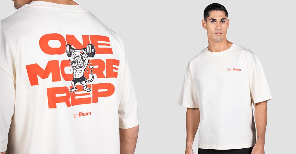 GymRat majica kremaste boje - GymBeam
