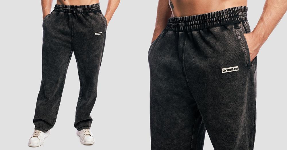 Aura Joggers Washed Black - GymBeam