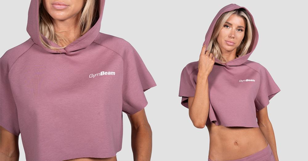 Ženska kraća Relay majica s kapuljačom Haze - GymBeam