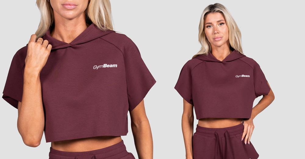 Ženska Skraćena Relay Dukserica Fig - GymBeam