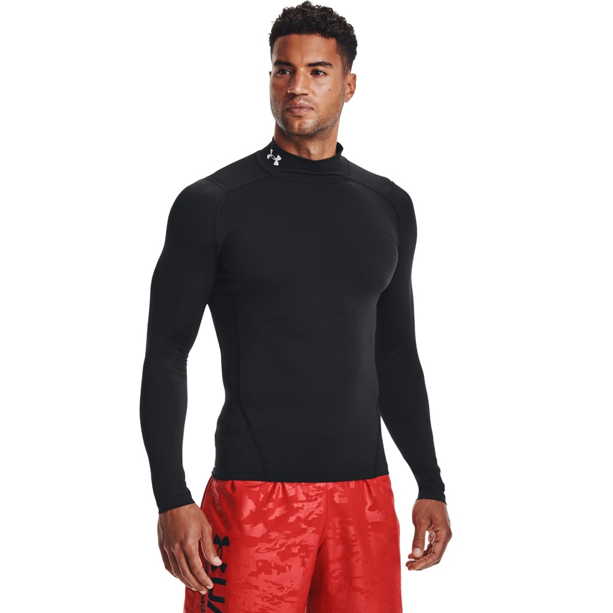 Muška kompresijska majica HG Armour Comp Mock LS Black - Under Armour