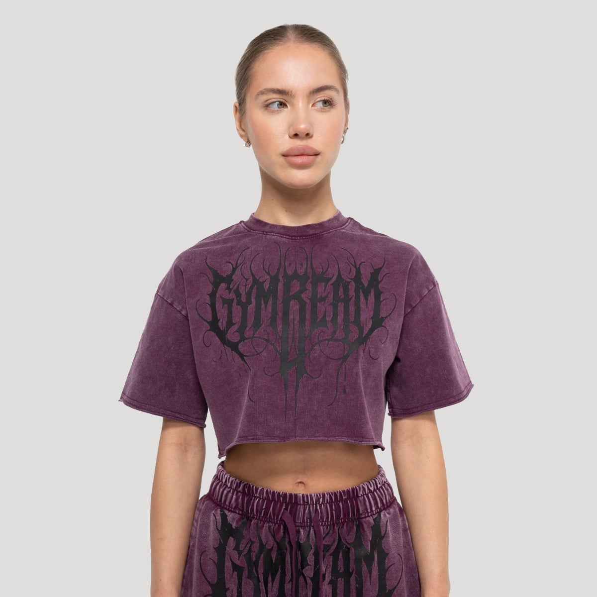 Ženska Cropped majica Abyss Raisin - GymBeam