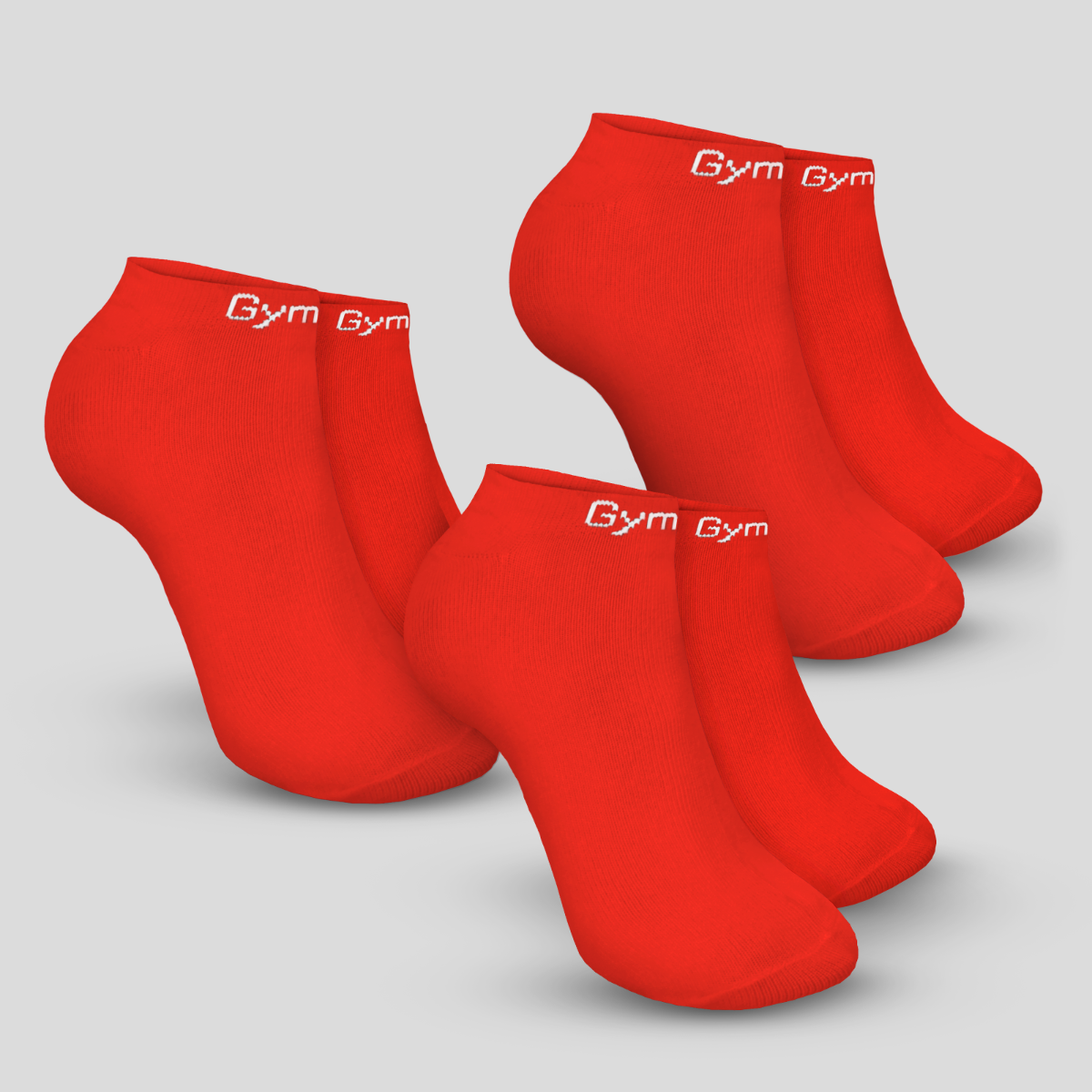 Čarape Ankle Socks 3Pack Hot Red - GymBeam