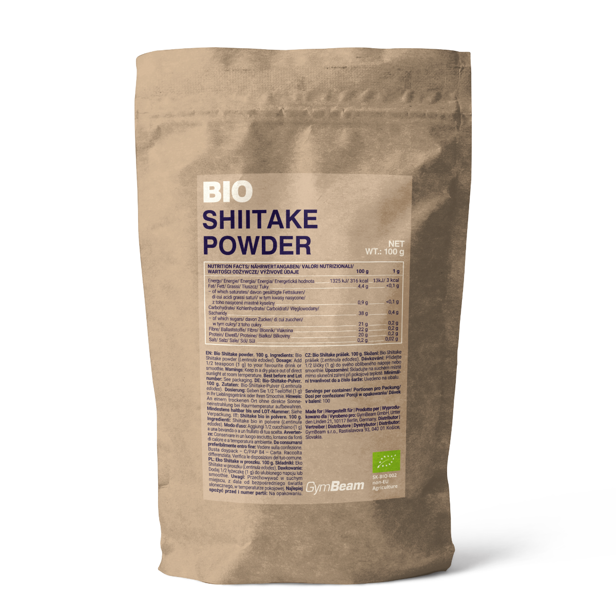 Bio Shiitake prah - GymBeam