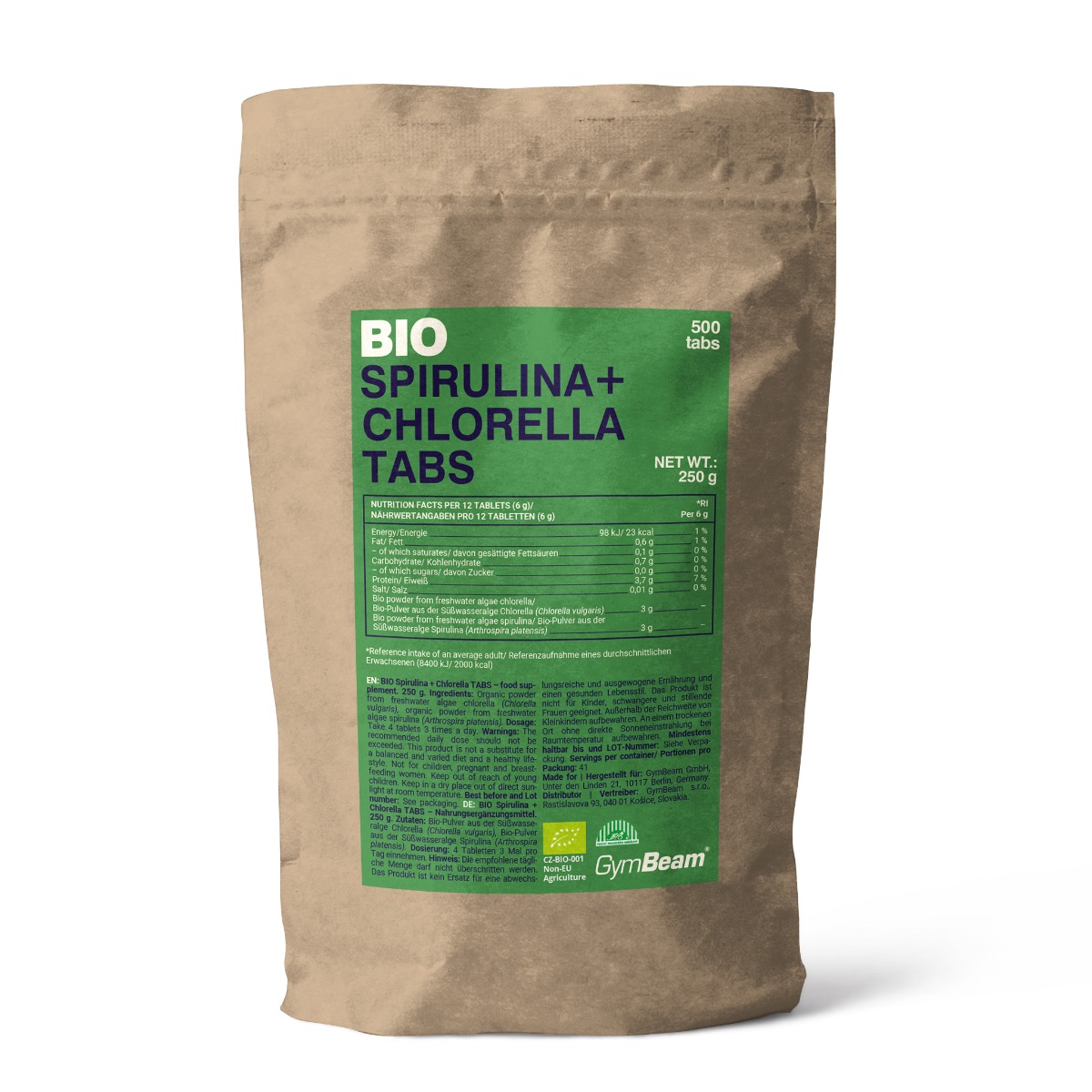 BIO Spirulina + Chlorella TABS - GymBeam